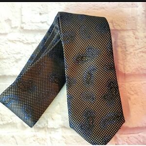 ANDREW FEZZA Checkered & Paisley Silk Neck Tie
